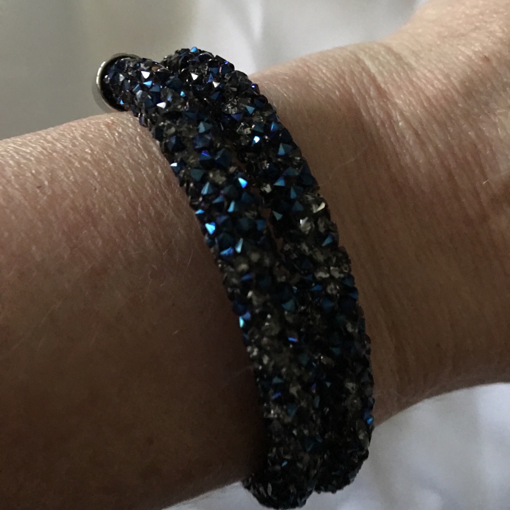 Nwt Blue, Silver And Black Wrap Bracelet
